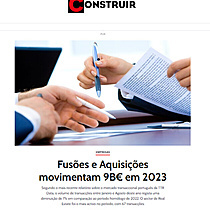 Fuses e Aquisies movimentam 9B em 2023